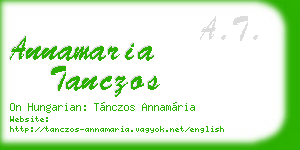 annamaria tanczos business card