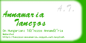 annamaria tanczos business card